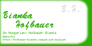 bianka hofbauer business card